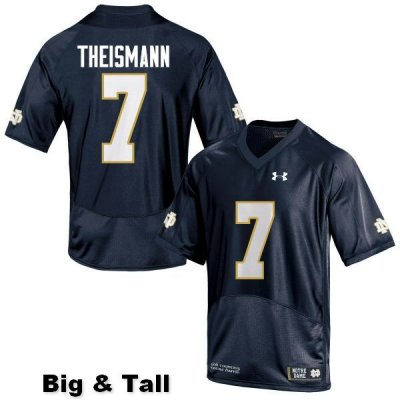 Notre Dame Fighting Irish Men's Joe Theismann #7 Navy Blue Under Armour Authentic Stitched Big & Tall College NCAA Football Jersey UEY7599BI